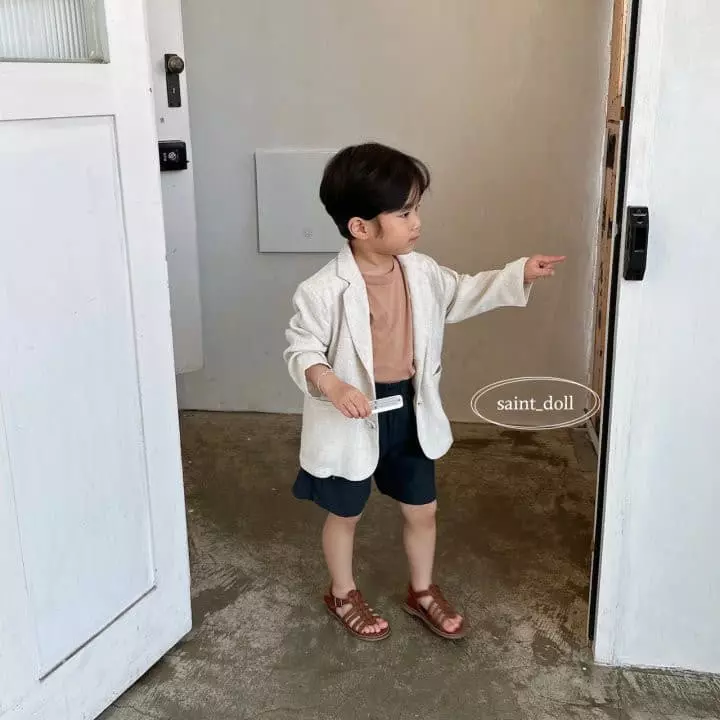 Saint Doll - Korean Children Fashion - #prettylittlegirls - Overfit Linen Jacket with Mom - 2