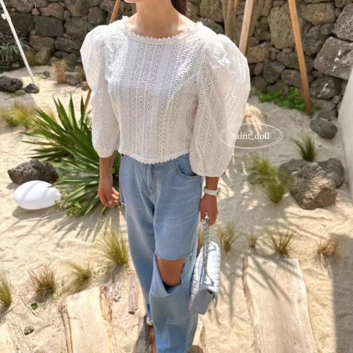 Saint Doll - Korean Children Fashion - #todddlerfashion - Lace BLouse with Mom - 5