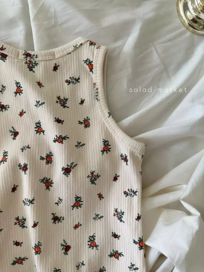 Salad Market - Korean Children Fashion - #Kfashion4kids - Flower Sleeveless - 3