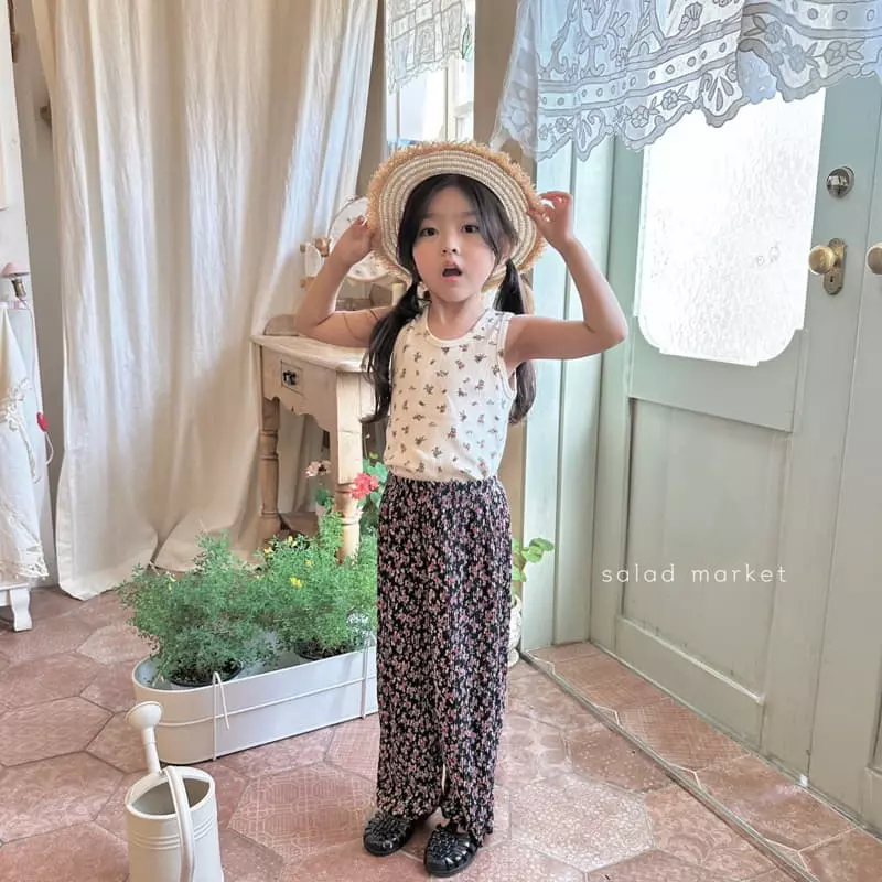 Salad Market - Korean Children Fashion - #childofig - Flower Pleats Pants - 10
