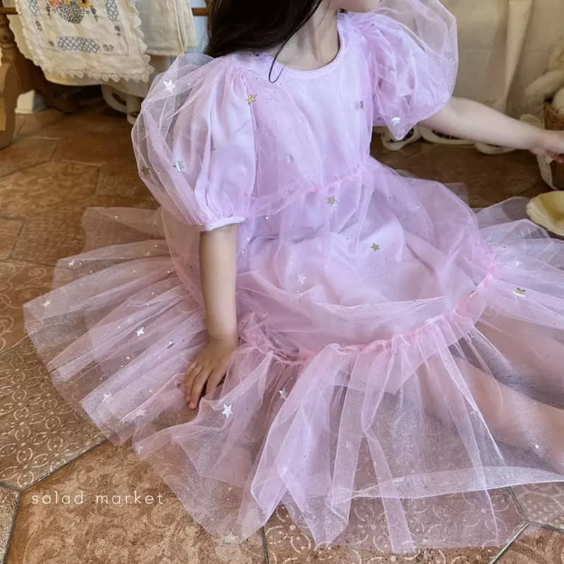 Salad Market - Korean Children Fashion - #kidsshorts - Star Tutu One-piece - 8