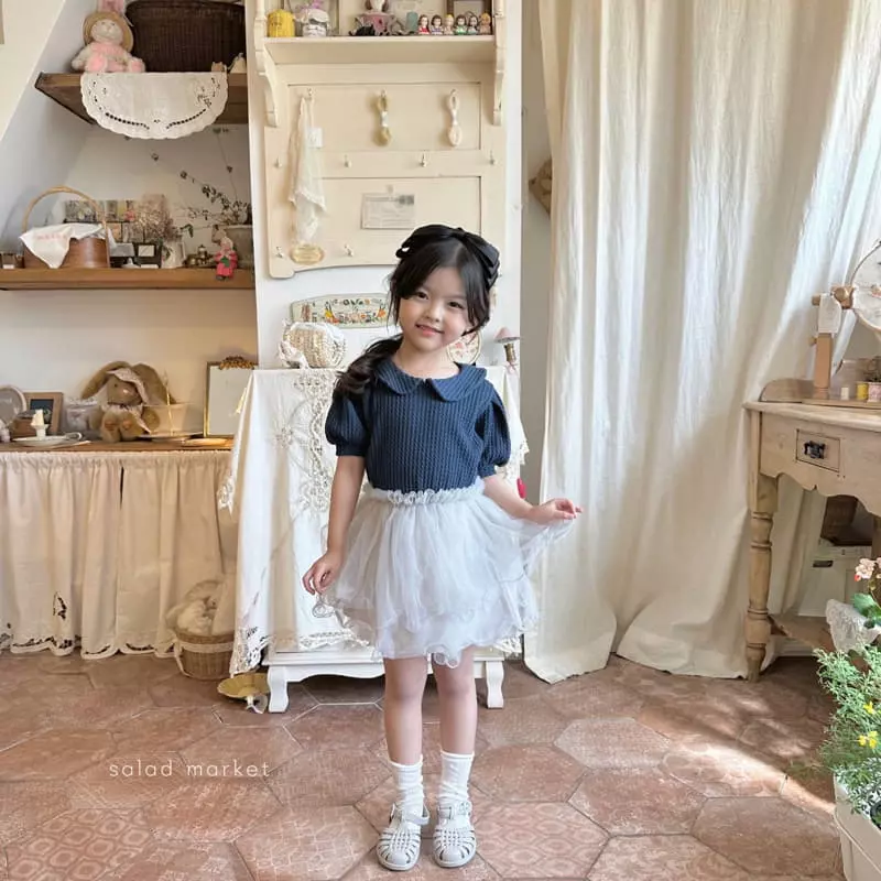 Salad Market - Korean Children Fashion - #fashionkids - Sailor Knit Blouse - 4