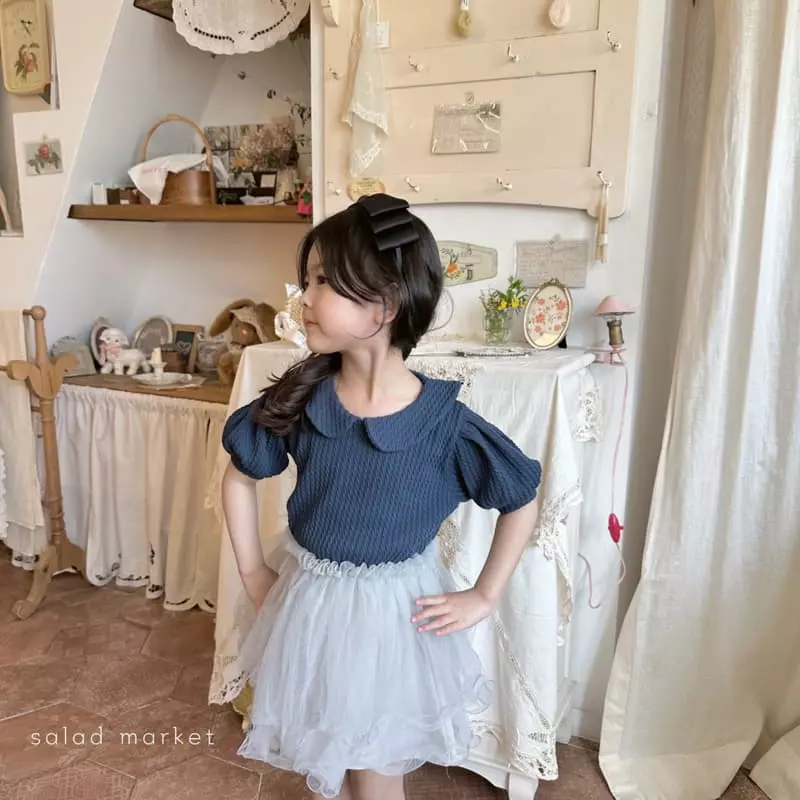 Salad Market - Korean Children Fashion - #kidsstore - Sailor Knit Blouse - 5