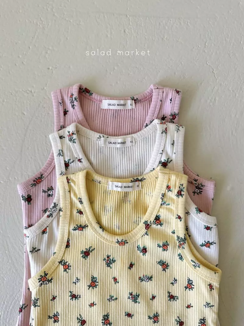 Salad Market - Korean Children Fashion - #kidsstore - Flower Sleeveless