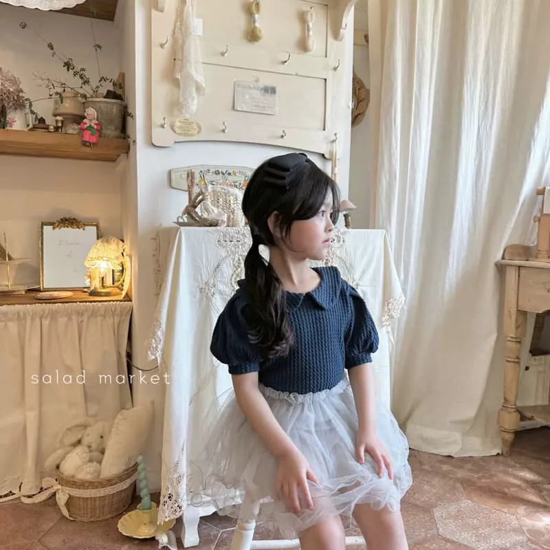 Salad Market - Korean Children Fashion - #kidzfashiontrend - Sailor Knit Blouse - 6