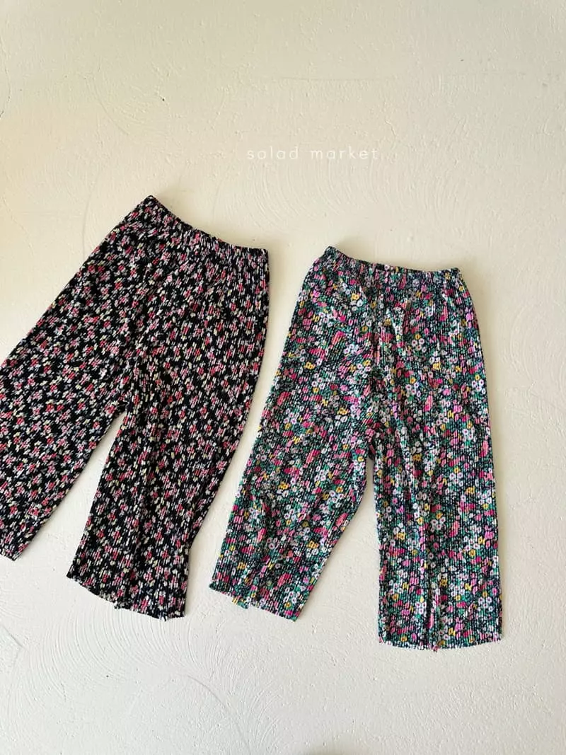 Salad Market - Korean Children Fashion - #kidzfashiontrend - Flower Pleats Pants
