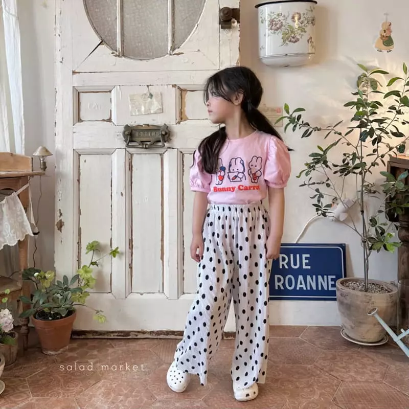 Salad Market - Korean Children Fashion - #littlefashionista - Dot Pleats Pants - 2