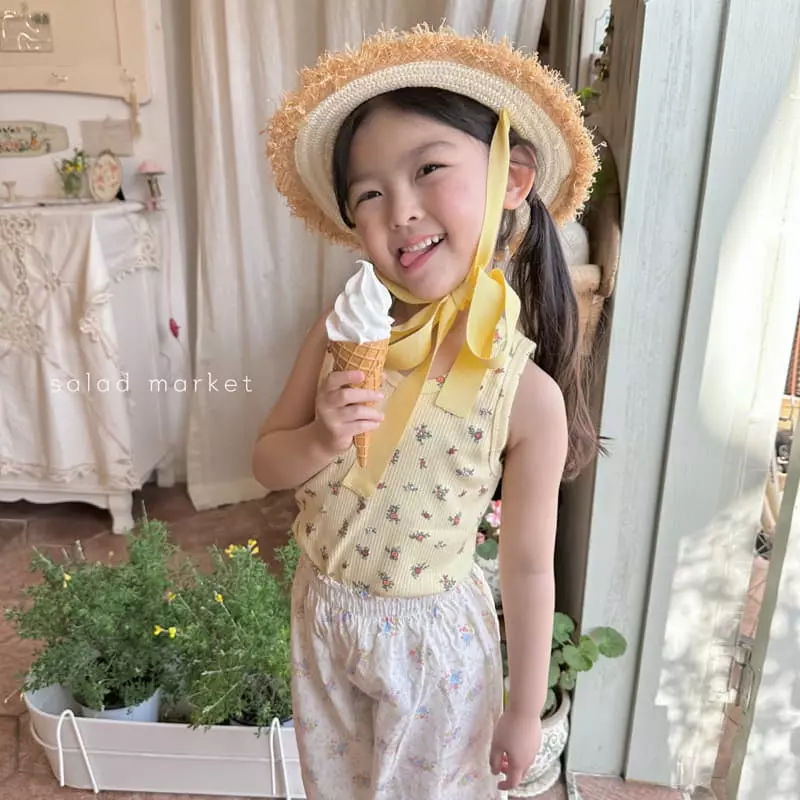 Salad Market - Korean Children Fashion - #magicofchildhood - Flower Sleeveless - 5