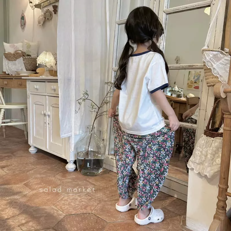 Salad Market - Korean Children Fashion - #minifashionista - Flower Pleats Pants - 5