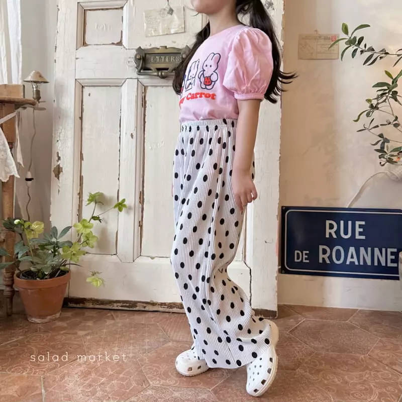Salad Market - Korean Children Fashion - #magicofchildhood - Dot Pleats Pants - 4