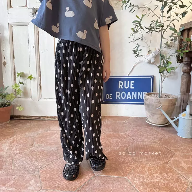 Salad Market - Korean Children Fashion - #stylishchildhood - Dot Pleats Pants - 8