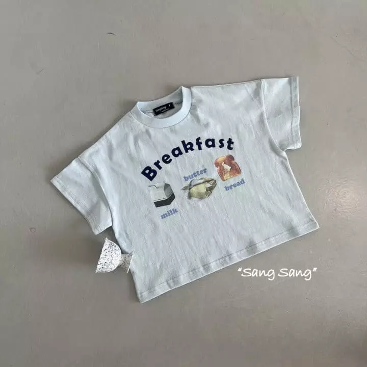 Sang Sang - Korean Children Fashion - #kidsshorts - Black First Tee - 4