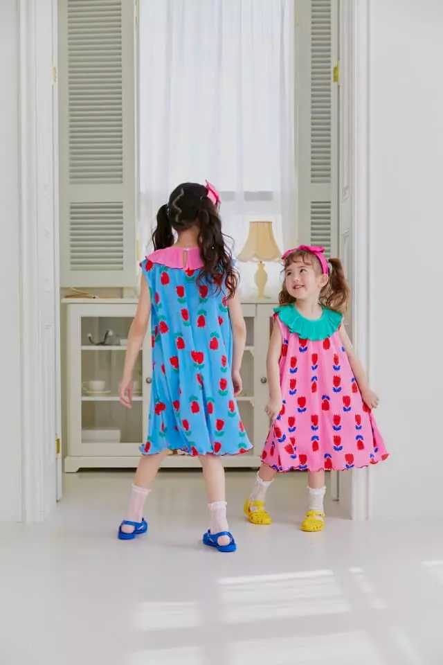 Sera - Korean Children Fashion - #discoveringself - Sailor Wrinkle One-piece - 10
