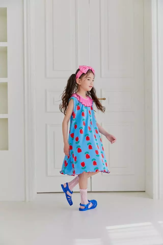Sera - Korean Children Fashion - #magicofchildhood - Sailor Wrinkle One-piece - 3