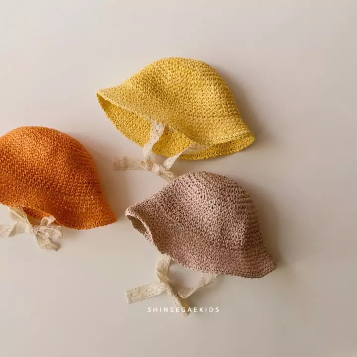 Shinseage Kids - Korean Children Fashion - #kidsshorts - Muzi Lace String Bucket Hat