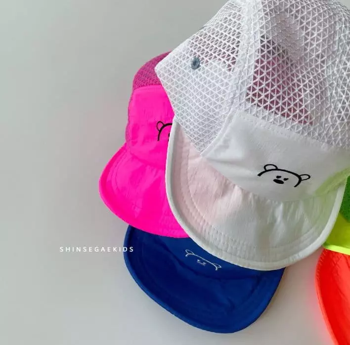Shinseage Kids - Korean Children Fashion - #littlefashionista - Bear Mesh Camp Cap - 4