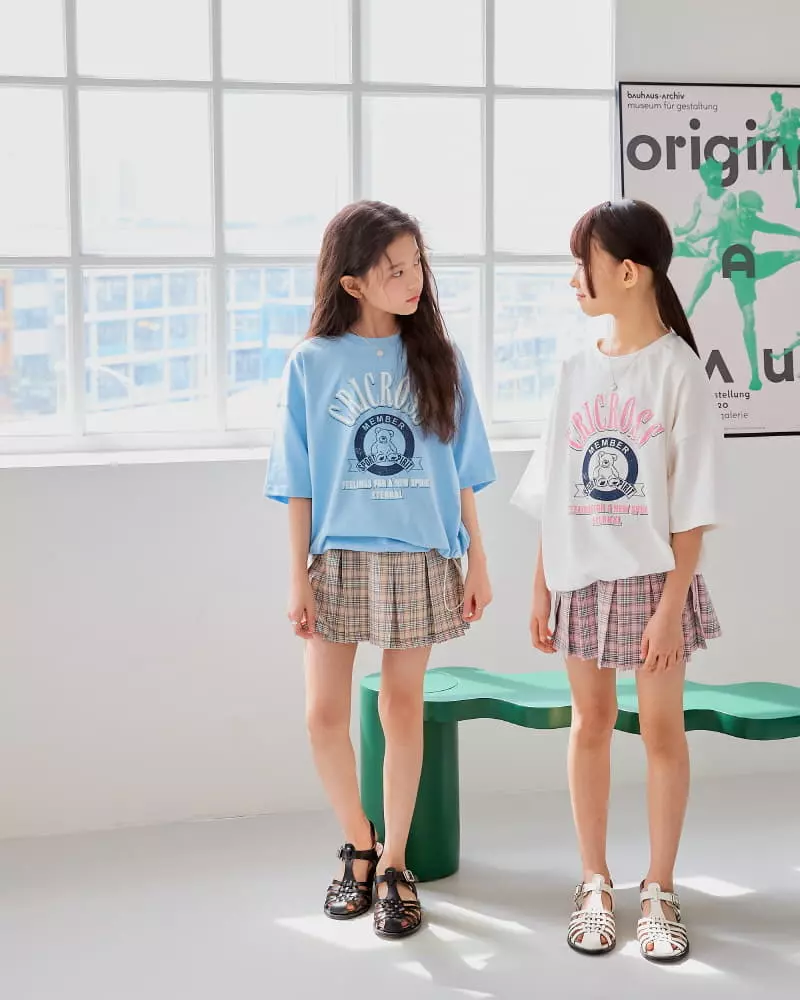 Sm2 - Korean Children Fashion - #kidsshorts - Check bijou Skirt - 6