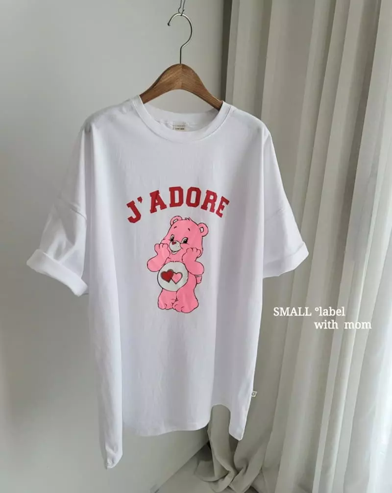 Small Label - Korean Women Fashion - #momslook - Pink Bear Tee Mom - 12