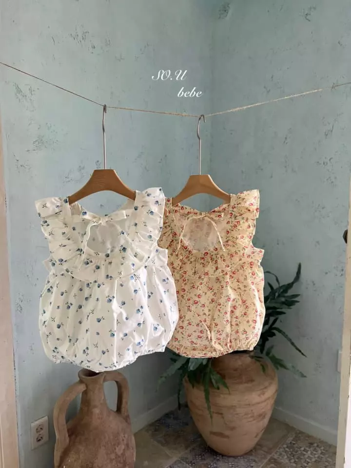 So U - Korean Baby Fashion - #babyboutiqueclothing - U Line Frill Bodysuit - 4