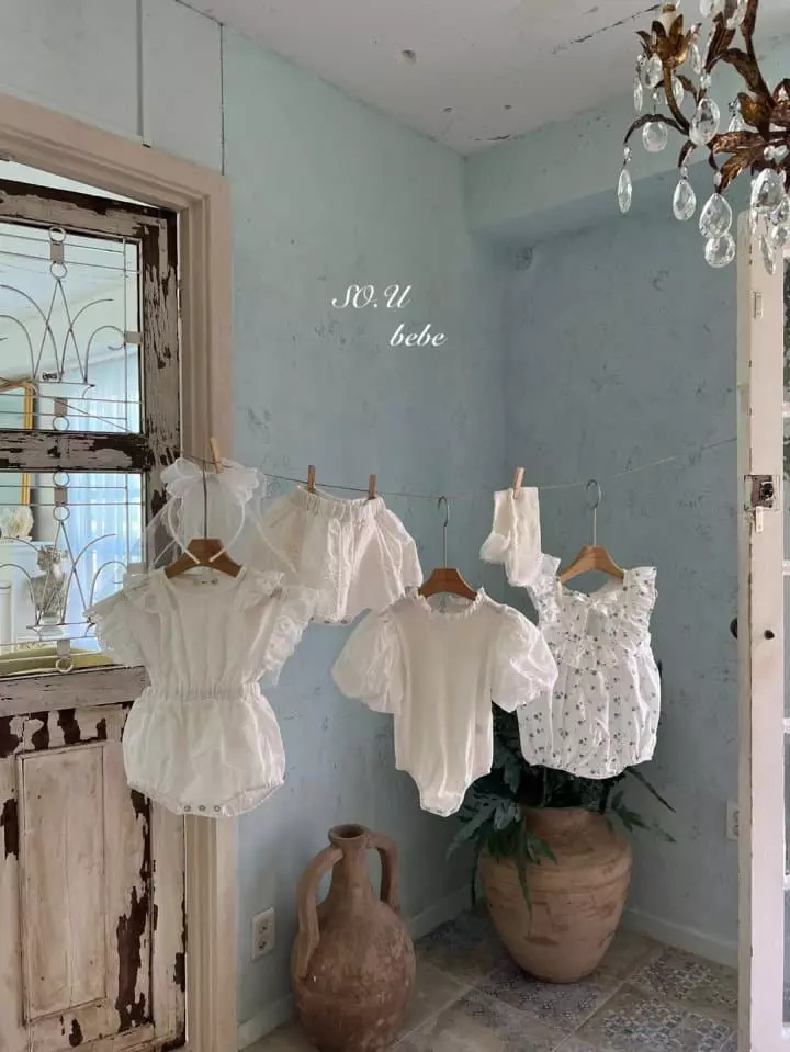 So U - Korean Baby Fashion - #babyfashion - U Line Frill Bodysuit - 5