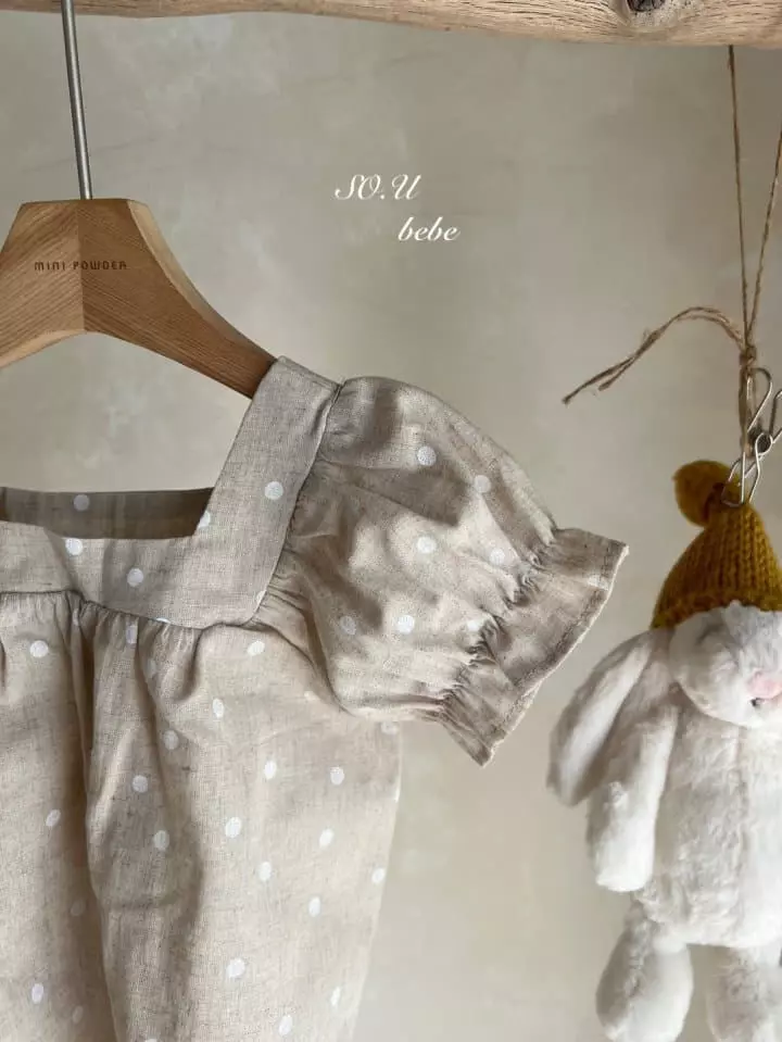 So U - Korean Baby Fashion - #babyfever - Square Dot Blouse - 3