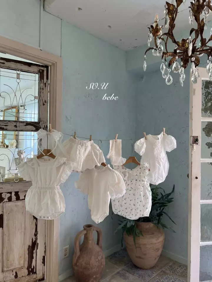 So U - Korean Baby Fashion - #babyoutfit - U Line Frill Bodysuit - 12