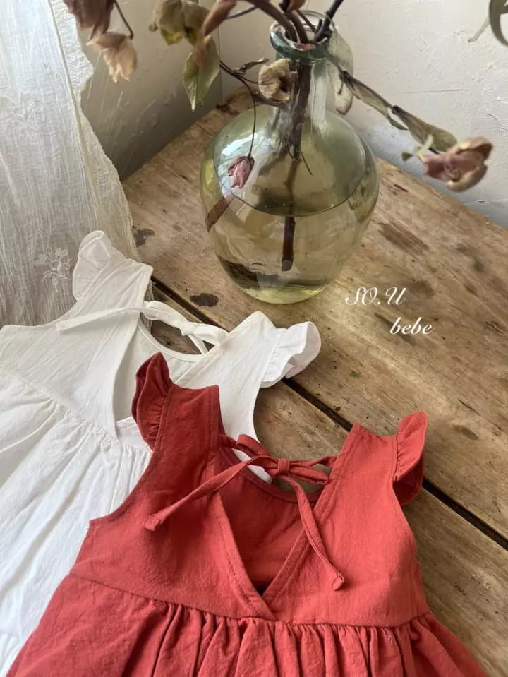 So U - Korean Baby Fashion - #onlinebabyshop - Back String Bodysuit - 5