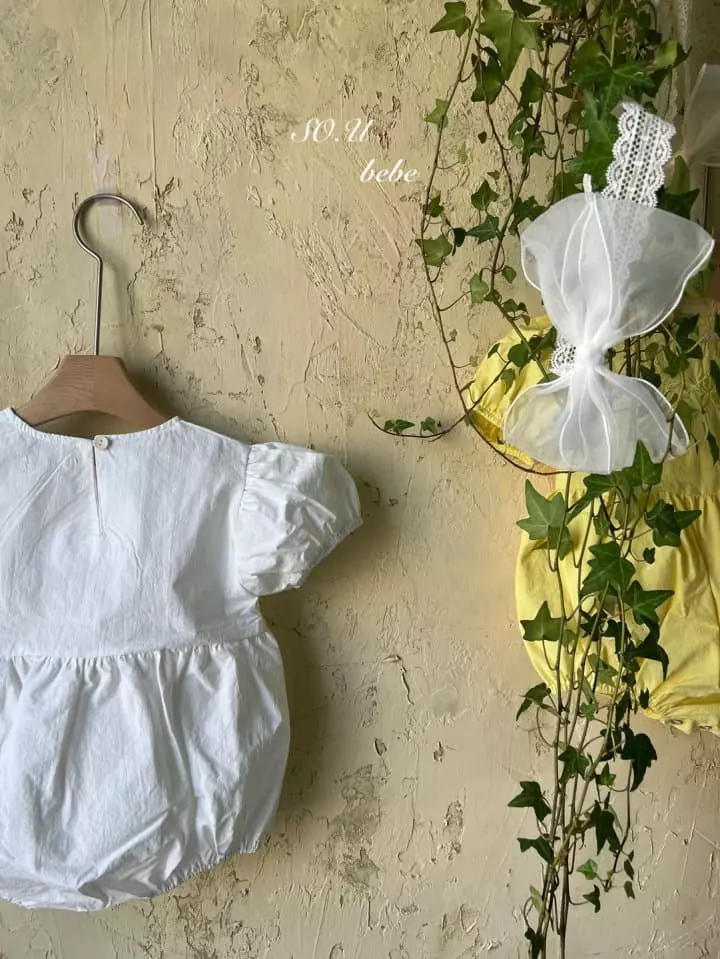 So U - Korean Baby Fashion - #onlinebabyboutique - Flower Embrodiery Bodysuit - 4