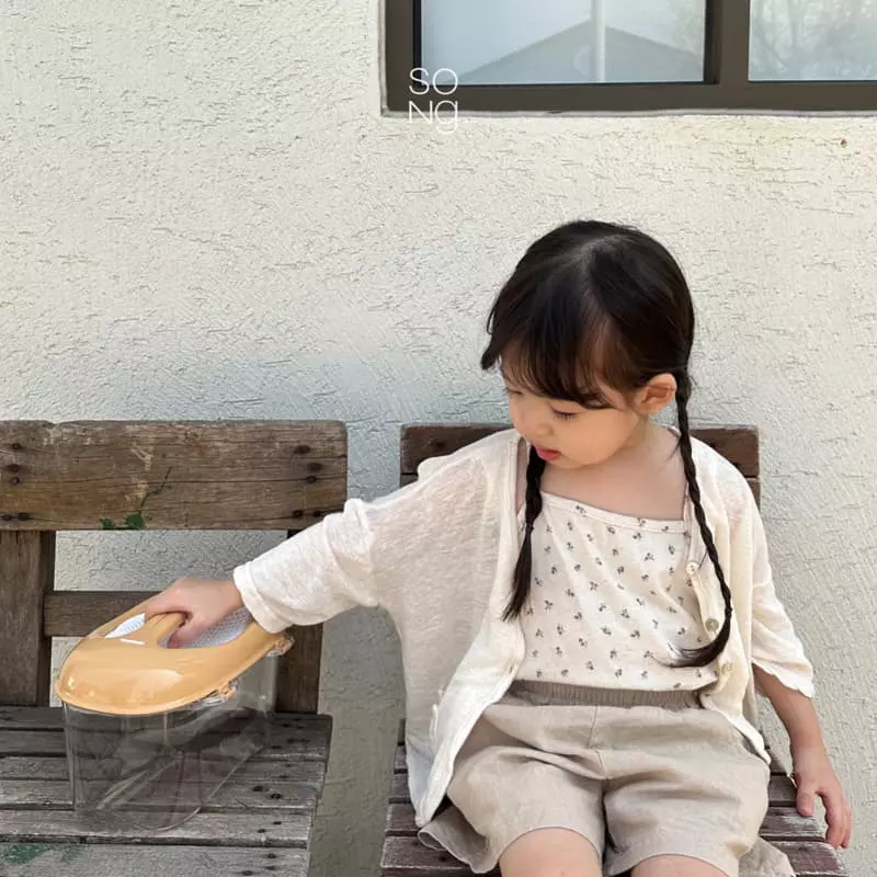 Song - Korean Children Fashion - #fashionkids - Linen Loose Cardigan - 12
