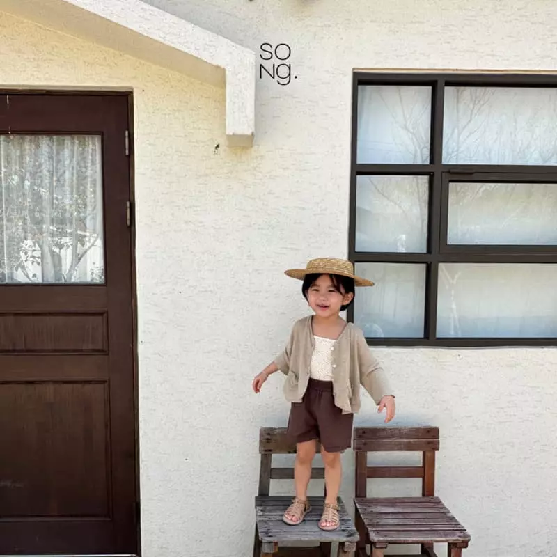 Song - Korean Children Fashion - #magicofchildhood - Linen Loose Cardigan - 2