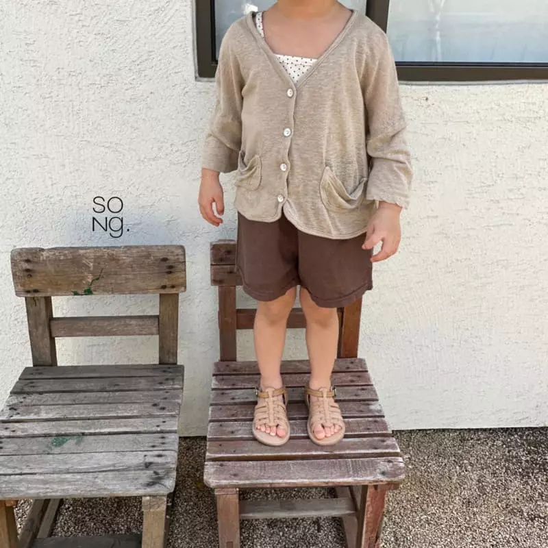 Song - Korean Children Fashion - #minifashionista - Linen Loose Cardigan - 3