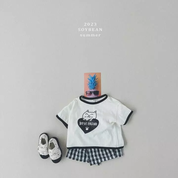 Soybean - Korean Children Fashion - #Kfashion4kids - Kitty Top Bottom Set