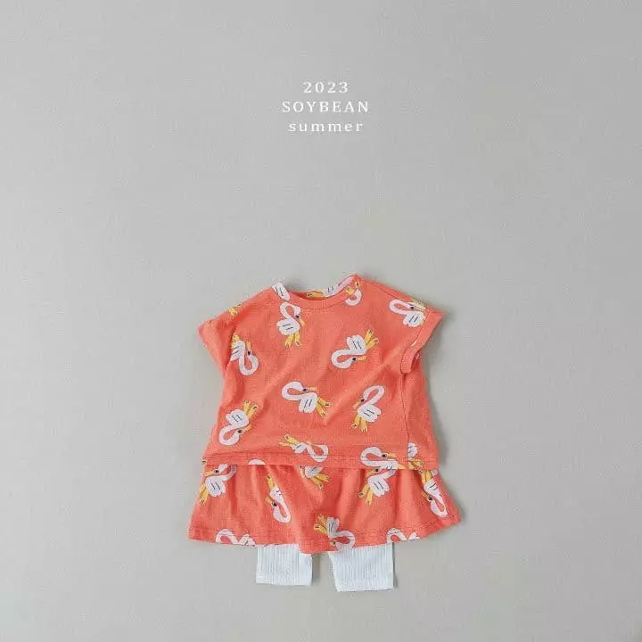 Soybean - Korean Children Fashion - #childofig - Swan Skirt Top Bottom Set - 5