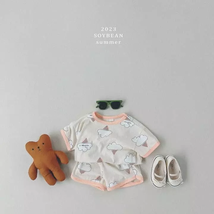 Soybean - Korean Children Fashion - #childofig - Ice Cream Top Bottom Set - 3