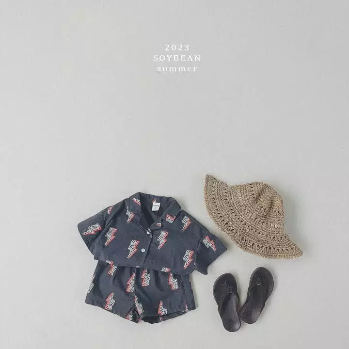 Soybean - Korean Children Fashion - #childofig - Thunder Top Bottom Set - 2