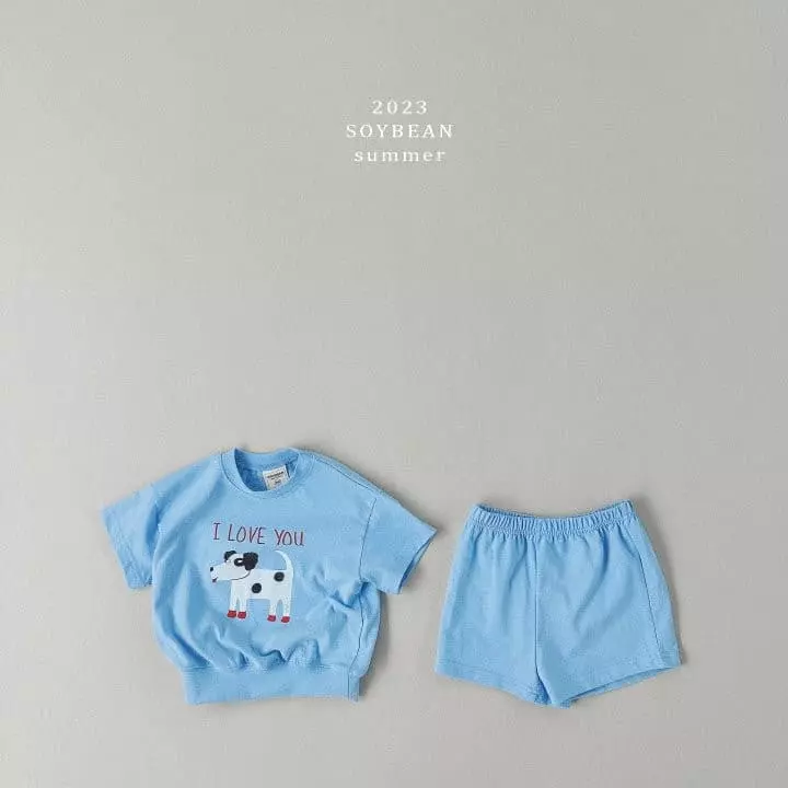 Soybean - Korean Children Fashion - #stylishchildhood - Merong Puppy Top Bottom Set - 4