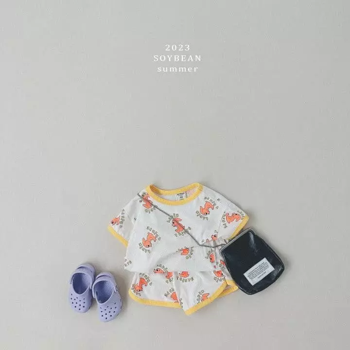 Soybean - Korean Children Fashion - #childofig - Bunnt Piping Top Bottom Set - 3