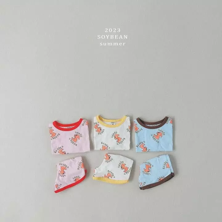 Soybean - Korean Children Fashion - #childofig - Bunnt Piping Top Bottom Set - 4