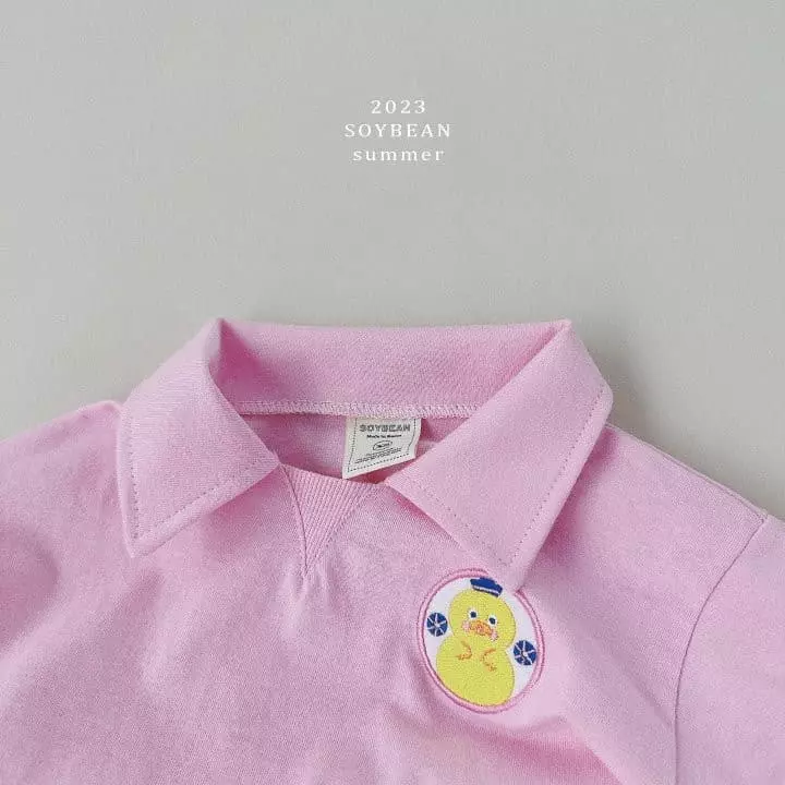 Soybean - Korean Children Fashion - #designkidswear - Duck Collar Top Bottom Set - 6