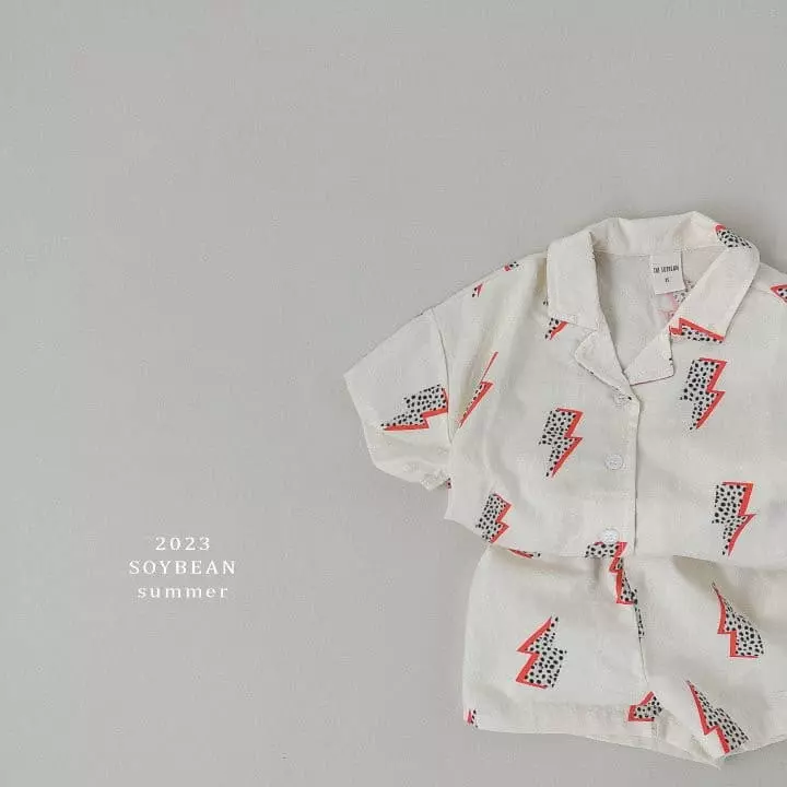 Soybean - Korean Children Fashion - #childrensboutique - Thunder Top Bottom Set - 4
