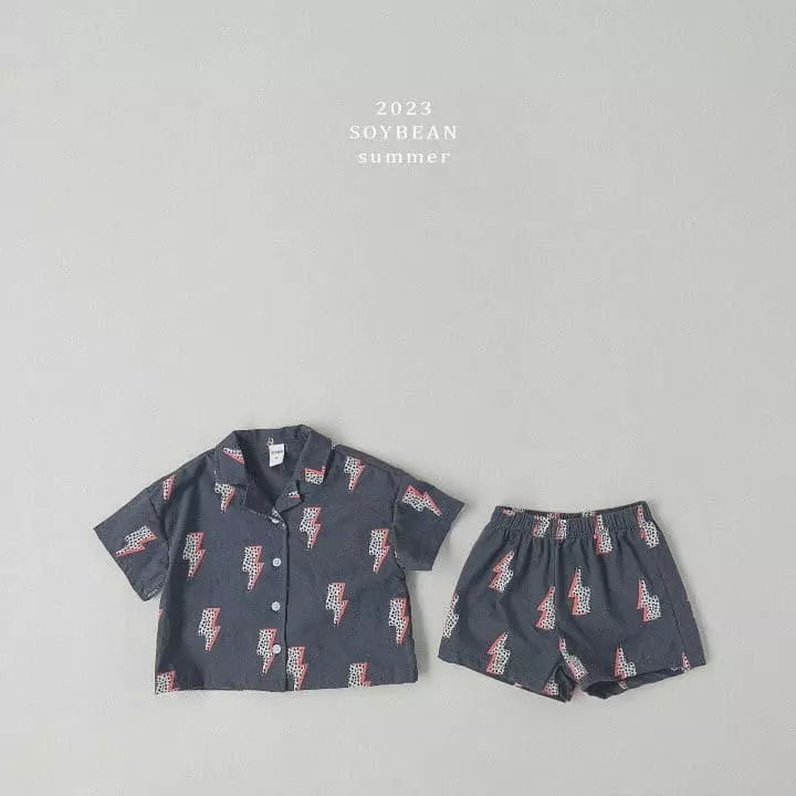 Soybean - Korean Children Fashion - #discoveringself - Thunder Top Bottom Set - 5