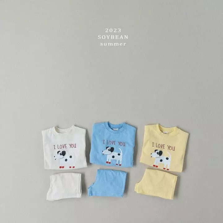 Soybean - Korean Children Fashion - #discoveringself - Merong Puppy Top Bottom Set - 7