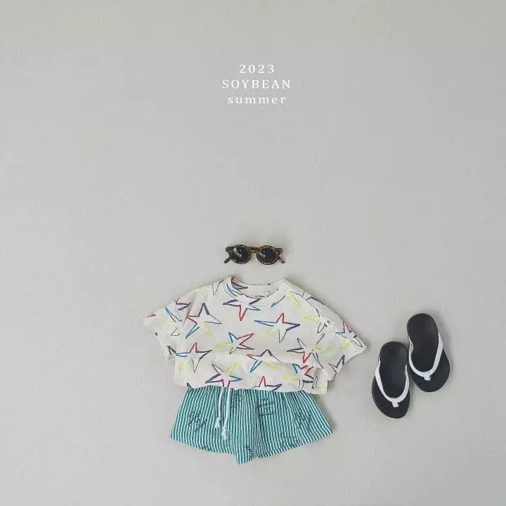 Soybean - Korean Children Fashion - #discoveringself - Star Paint Box Tee