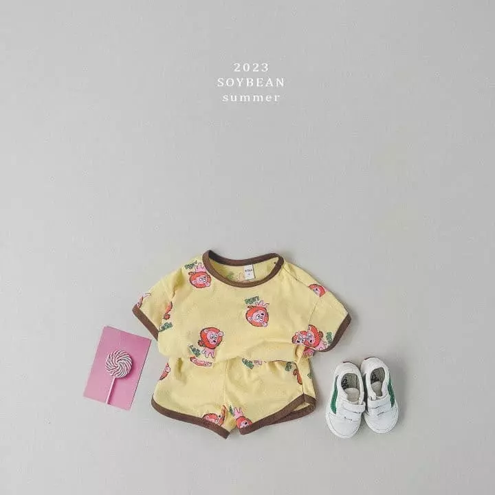Soybean - Korean Children Fashion - #fashionkids - Lion Top Bottom Set - 2