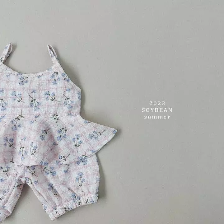 Soybean - Korean Children Fashion - #fashionkids - Cute Sleeveless Top Bottom Set - 7