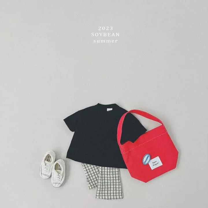 Soybean - Korean Children Fashion - #kidsshorts - Check Pants