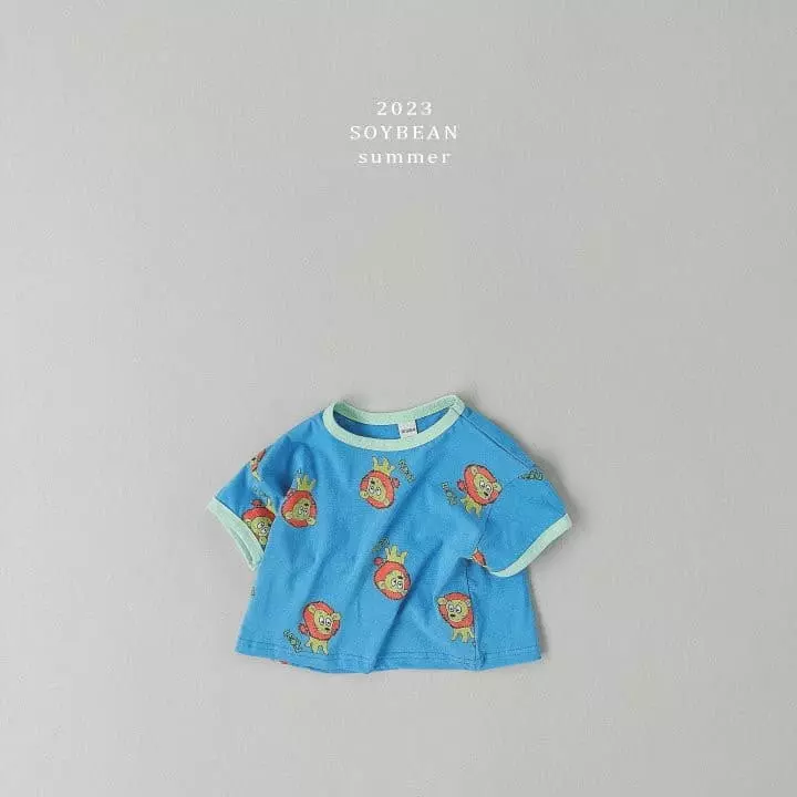 Soybean - Korean Children Fashion - #kidsshorts - Lion Top Bottom Set - 4