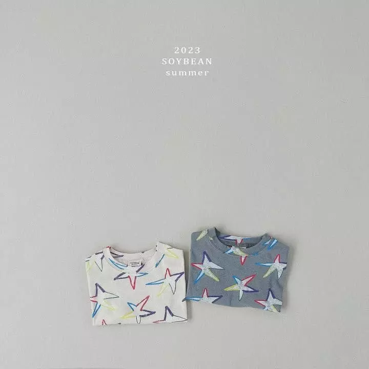 Soybean - Korean Children Fashion - #kidsshorts - Star Paint Box Tee - 4