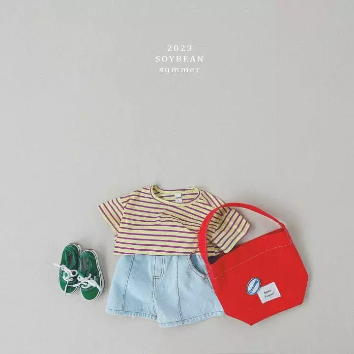 Soybean - Korean Children Fashion - #kidzfashiontrend - Vivid Stripes Tee - 6