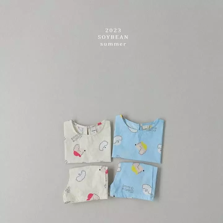 Soybean - Korean Children Fashion - #kidzfashiontrend - Cute Puddle Top Bottom Set - 3